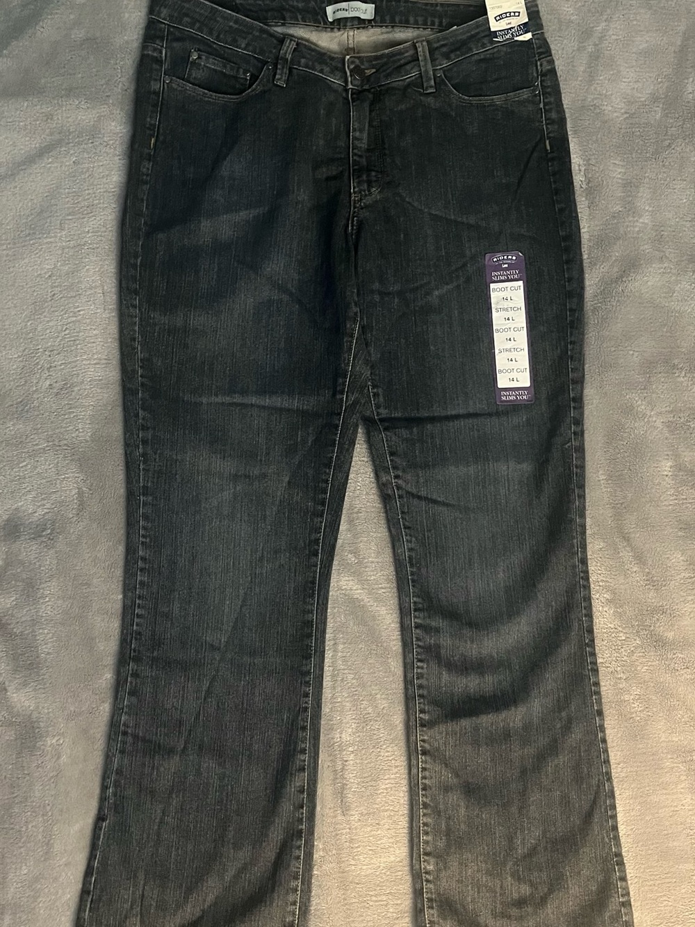 Riders by Lee Women's Black Boot Cut Jeans with Faded Detailing